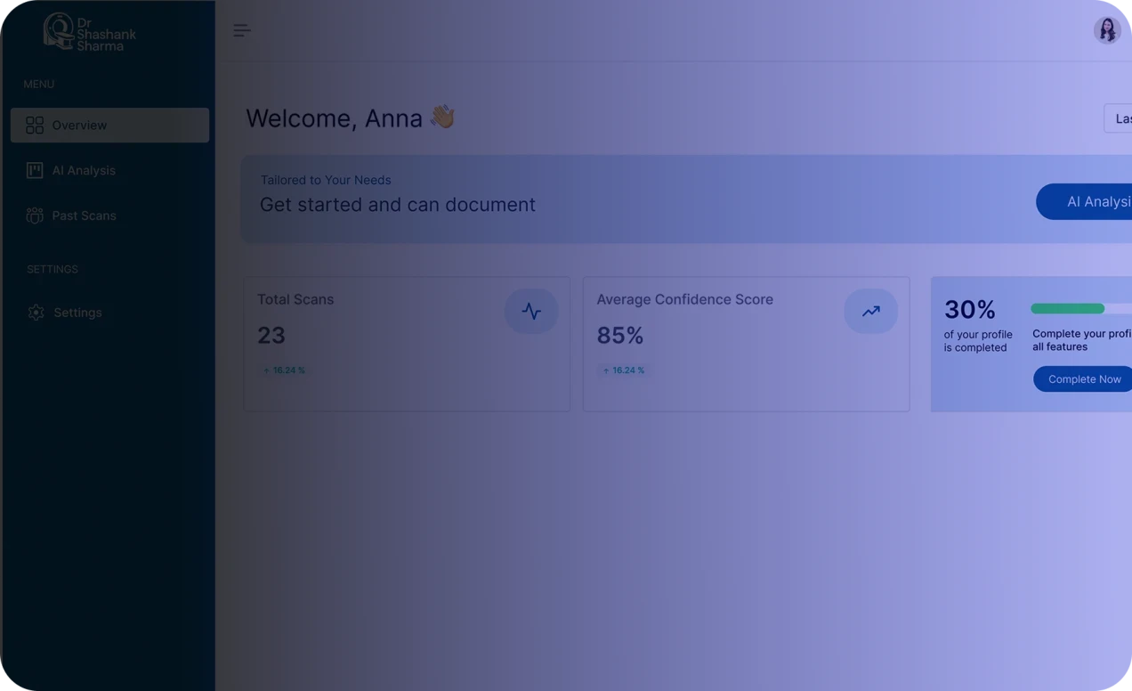 AI lung disease detection dashboard